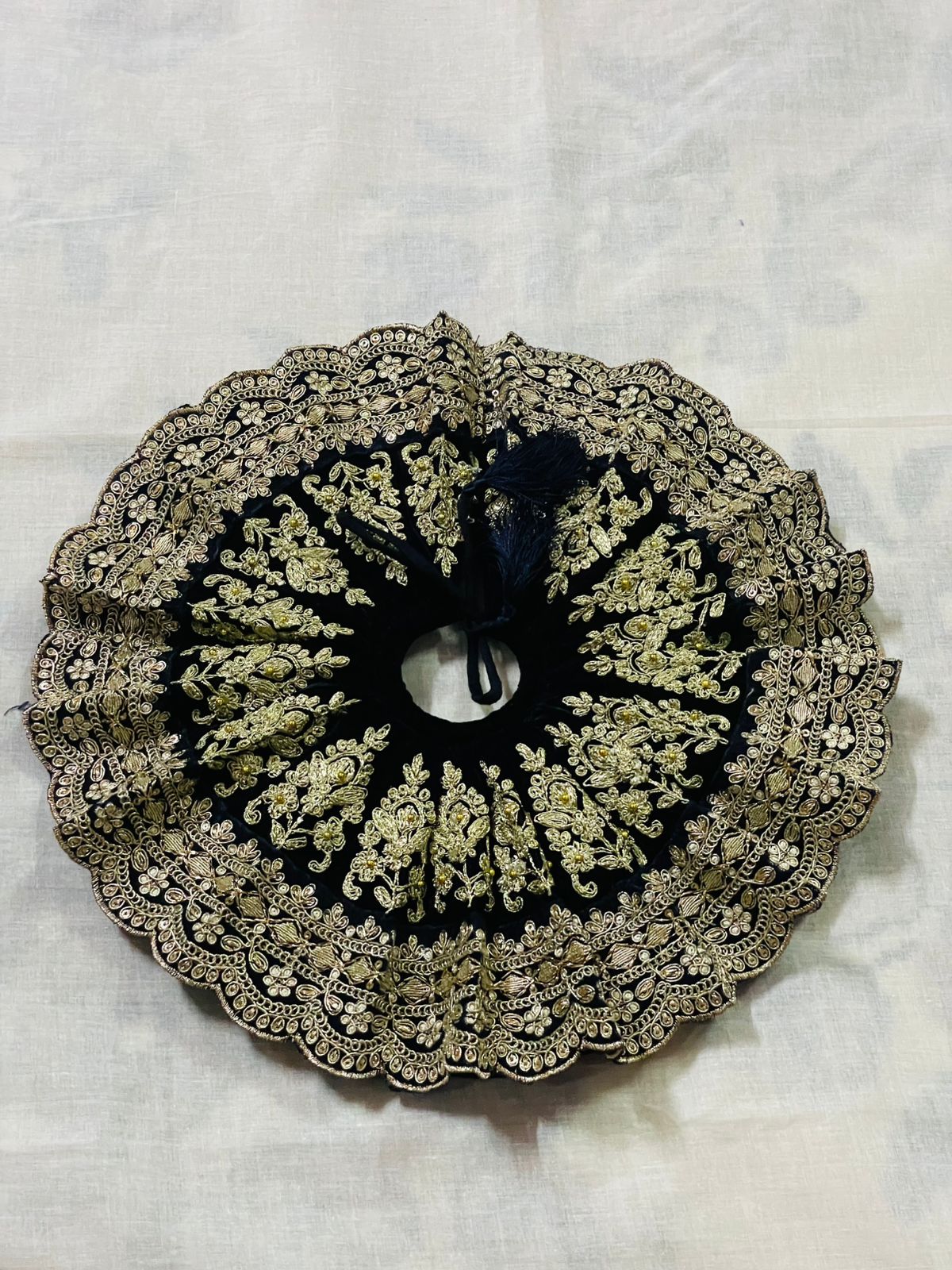 Dark blue golden Dori work Dress for laddu gopal ji